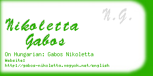 nikoletta gabos business card